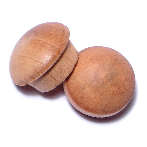 1/2" Cherry Wood Round Head Screw Hole Buttons 100PK
